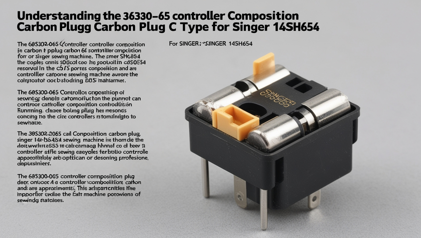 369302-065 Controller Composition Carbon Plug C Type for Singer 14SH654