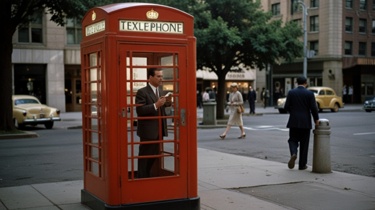1939s Outdoor Phone Booth in US
