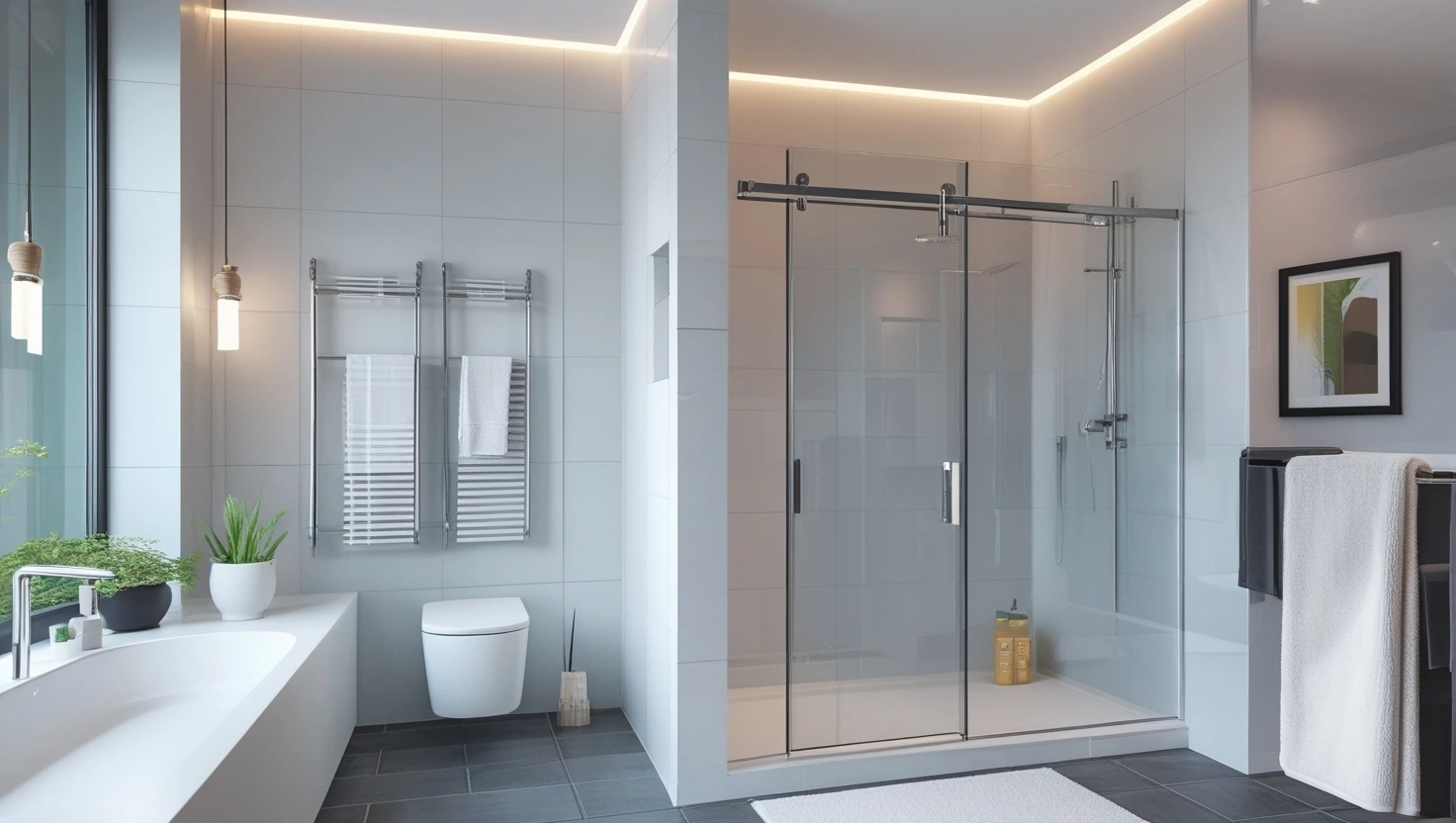 framless shower doors for shower 56x68