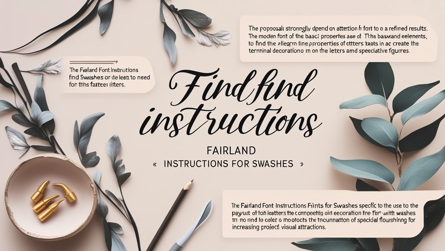 fairland font instructions for swashes​