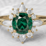 birthstone ring with cubic ronis diamonds esde i​