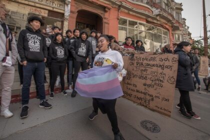 trans activist shames a Korean spa in San Francisco